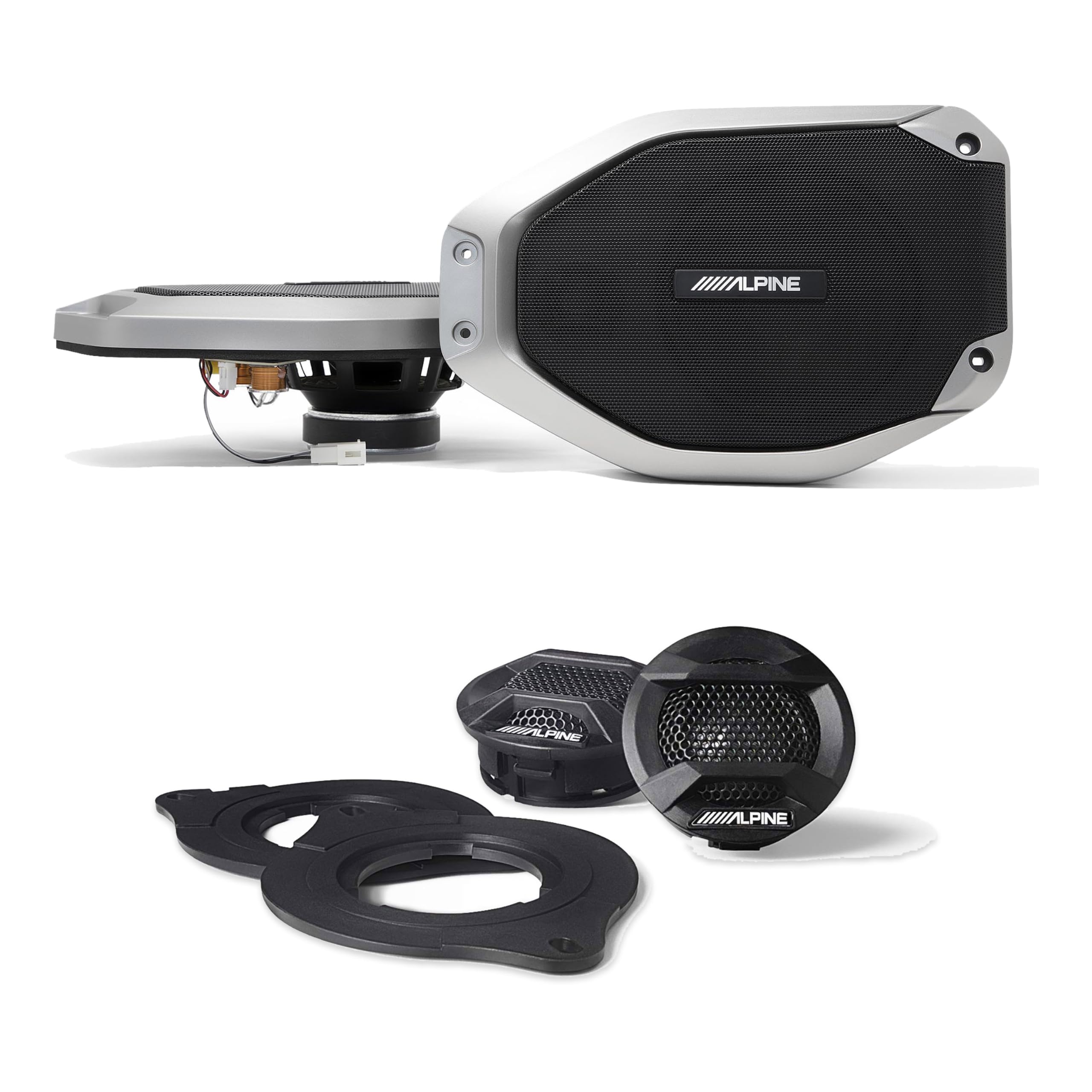 Jeep JL JT SPV-65-JLT Soundbar & SPV-10TW-WRA Tweeters by Alpine – Commercial Grade