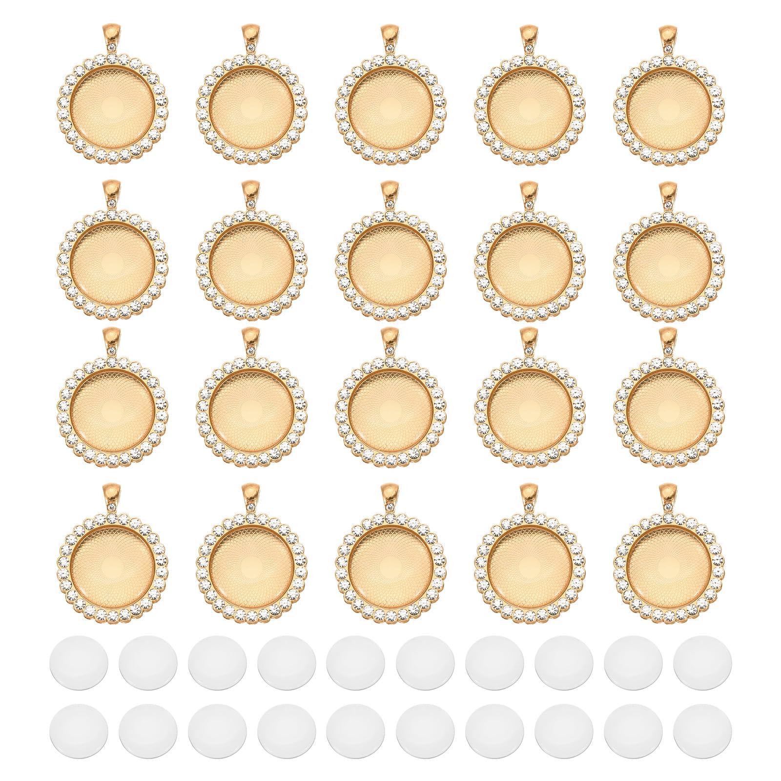 PATIKIL 1" Blank Picture Pendants