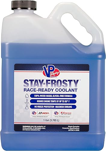 VP Racing 23051 Stay Frosty - Refrigerante listo para carreras con fórmula 100% a base de agua, galón (paquete de 4)