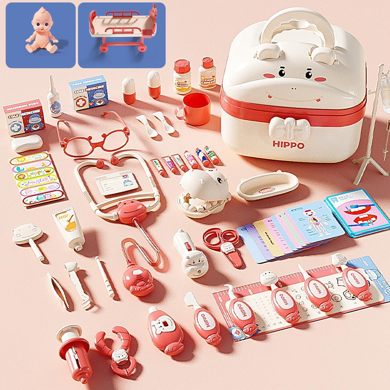 Set Completo Dottore per Bambini Design con fibbia progettato per | Kit Dottore Giocattolo per Bambini Aumenta la Loro Autostima, di Ruolo per