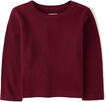The Childrens Place Baby Boys and Toddler Long Sleeve Everday Casual Thermal Knit Shirt