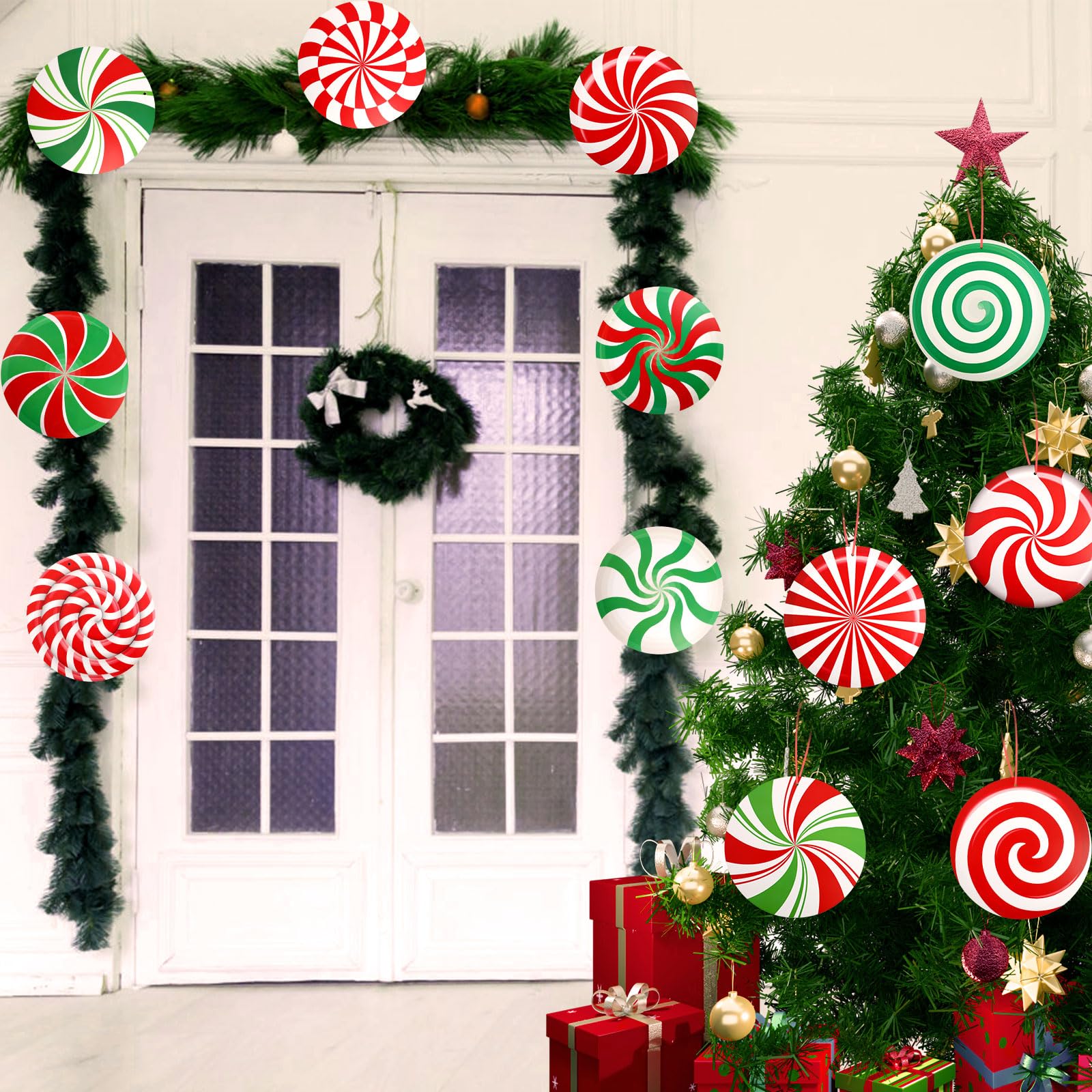 Lot 2 Boules Père Noel Assorties à Suspendre Décoris