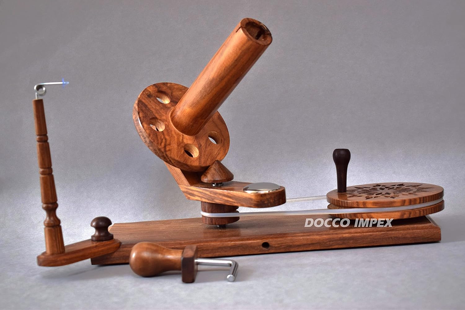 Handmade Wooden Yarn Ball Winder and Swift - Handcrafted Knitting & Crocheting Yarn Bobbin Winder- Wool String Holder Center Pull Ball Winder for Yarn Accessories | Knitter's Gift (Rosewood Combo)