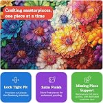 Cross & Glory - Rainbow of Flowers - 1000 Piece Jigsaw Puzzle for Adults | Stunningly Vibrant Colors | Challenging Brain Exercise for Puzzle Lovers