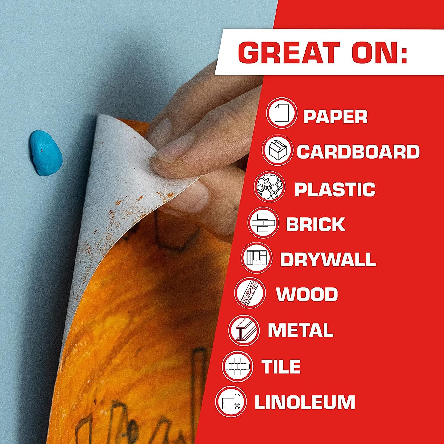 Loctite Fun-Tak Mounting Putty 2-Ounce (1087306), Single, Blue, 2 Ounce : Office Products