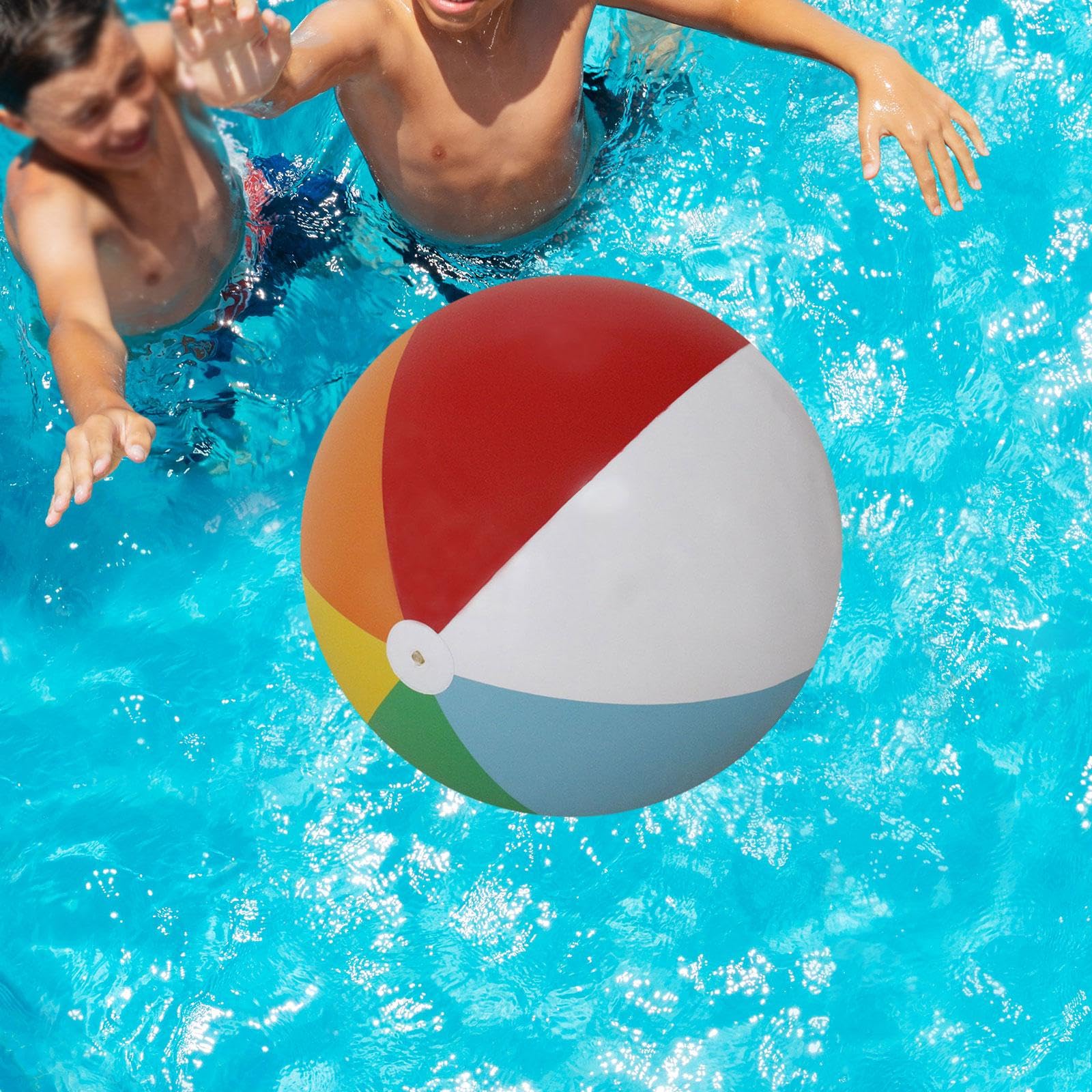 Palla da Spiaggia Gonfiabile in PVC, Grande, dai Colori Vivaci, per Giochi Acquatici in Piscina, Giocattolo di Intrattenimento, Materiale, 150 Cm