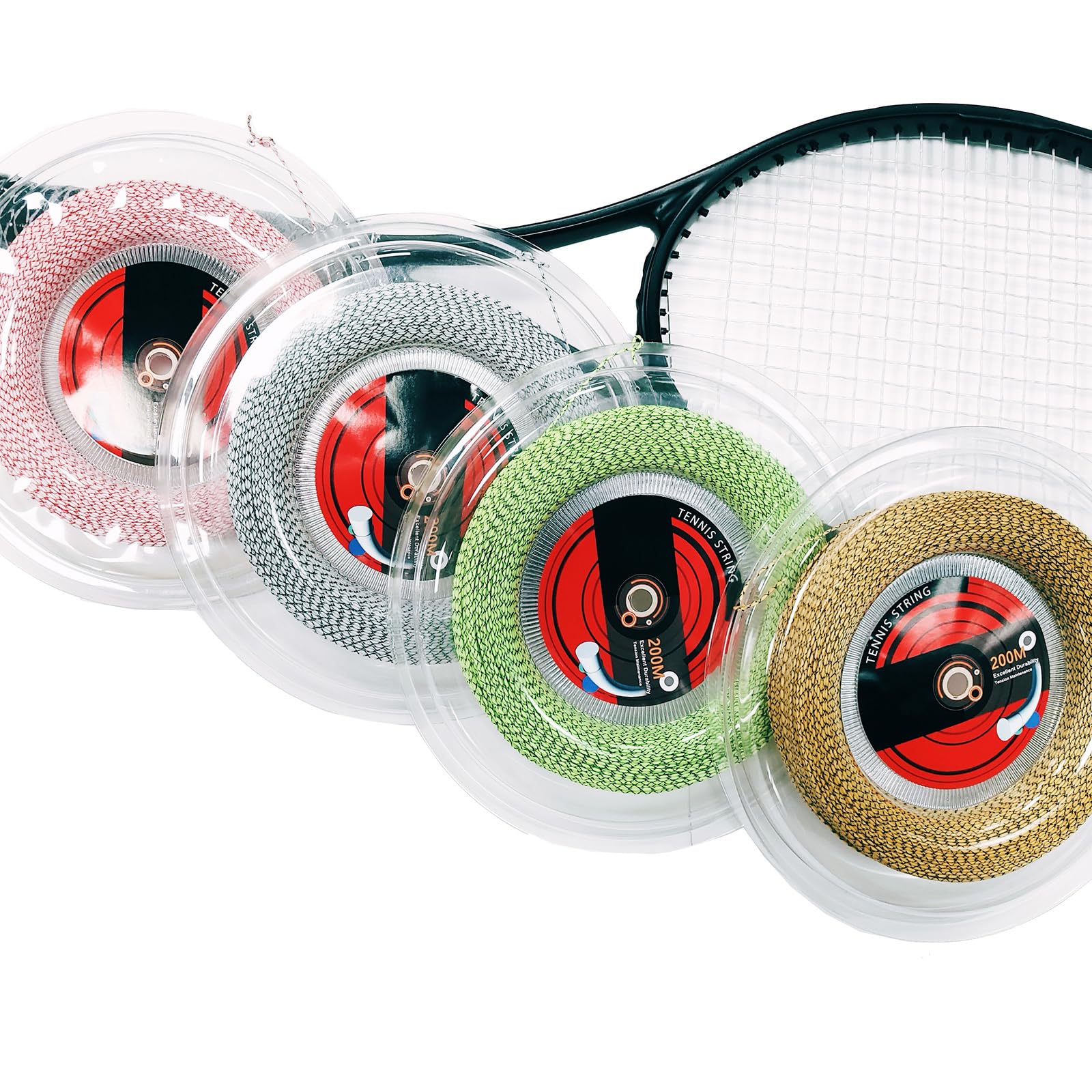 Corda da Tennis Intrecciata per Gioco | Ricarica in nylon multifilamento con risposta elastica e supporto stabile del corde
