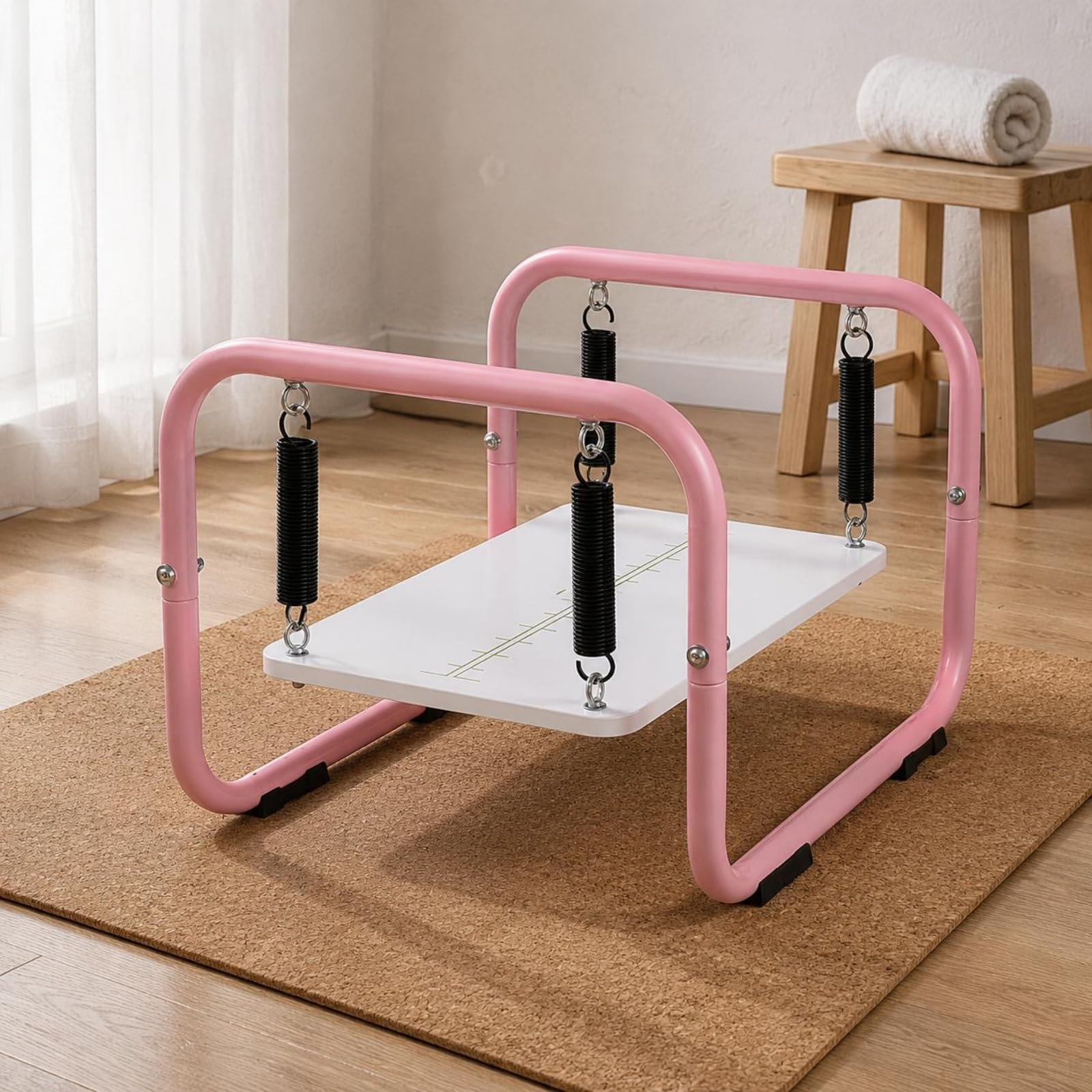 Milageto Tablero de Entrenamiento de Equilibrio Estabilidad Tabla Balanceo Resorte Superficie Inestable Acero Compromiso Postura Controlada Squats Lunges