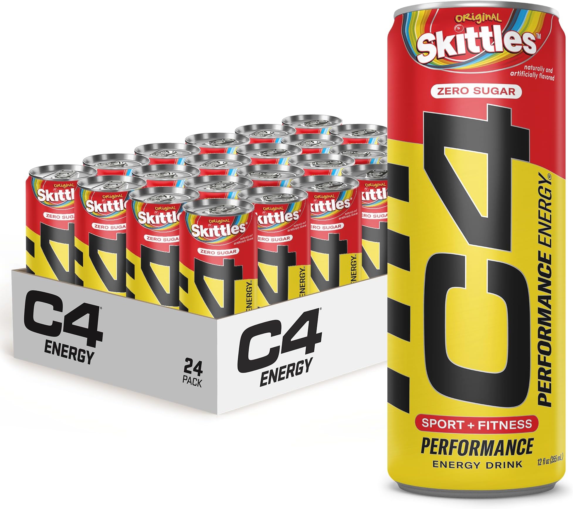 Cellucor C4 Energy Drink, Skittles, Carbonated Sugar Free
