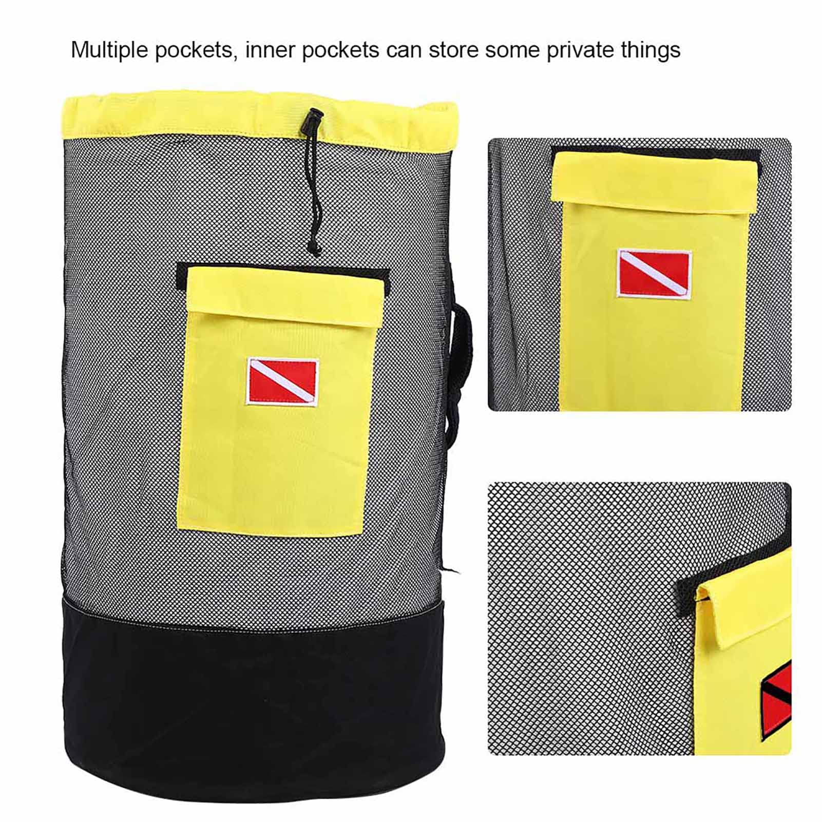 Tbest Borsa da Sub 80 Litri Zaino da Nuoto in Tessuto a Rete Traspirante con Tasche Multiple