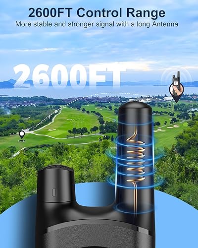 Miniatura 2 de Collar de choque para perro, collar de entrenamiento para perros de 2600 pies con collar E impermeable recargable a distancia, 3 modos de