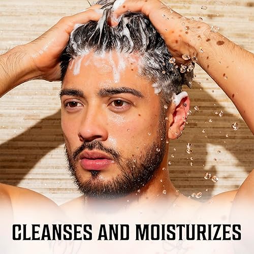 Miniatura 3 de Viking Revolution Majestic Oud - Juego de champú y acondicionador para hombre con biotina y aceite de jojoba, champú natural para el cabello y