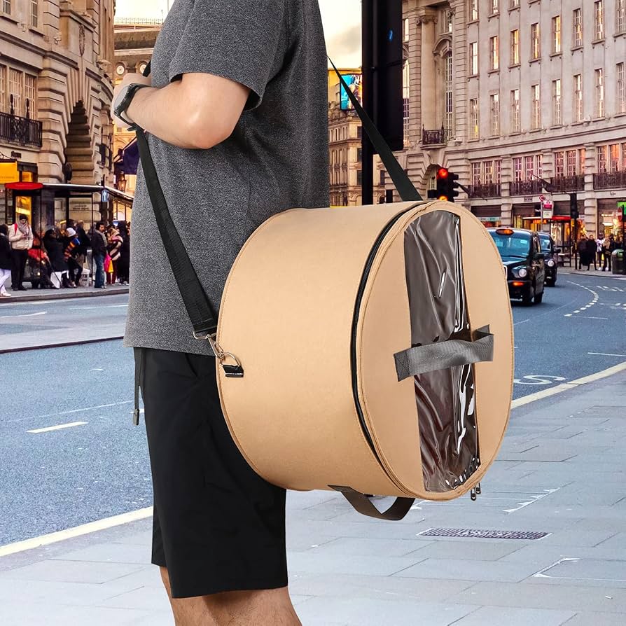 LITLANDSTAR Large Hat Boxes With Lids, Large Travel Box With Handles