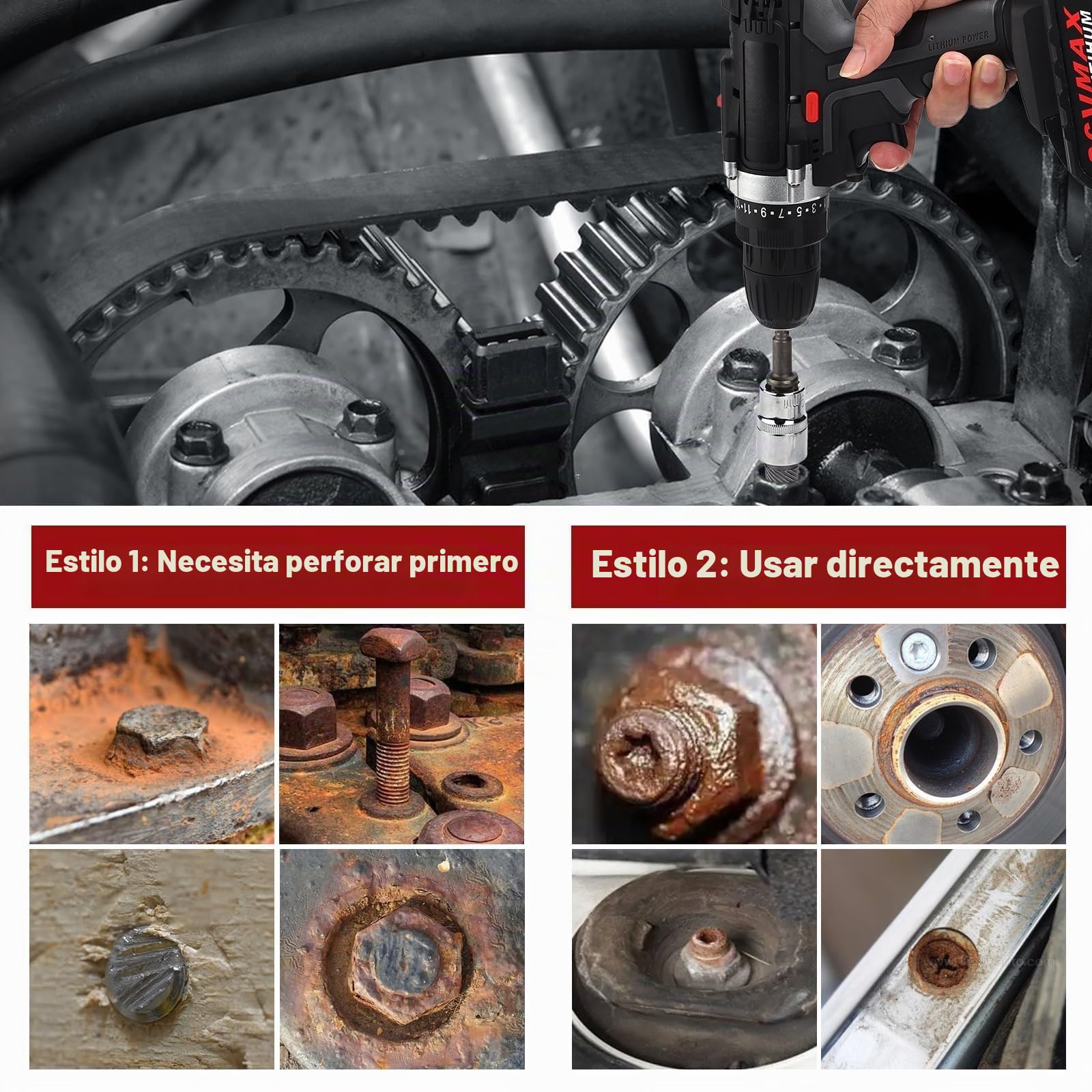 Kit de 25 Extractor de Tornillos Rotos, Saca Tornillos Rotos, Extractor de Tornillos Dañados - Elimina Fácilmente Tornillos Rotos y Oxidados