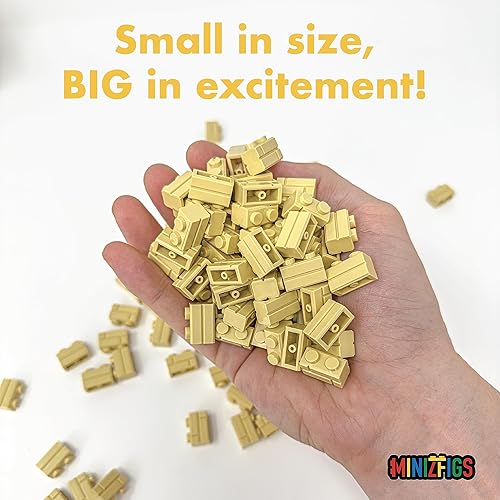 Miniatura 4 de Juego de 265 piezas de ladrillos de perfil de mampostería bronceados para piezas y piezas de pared de ladrillo a granel, castillo de ciudad,