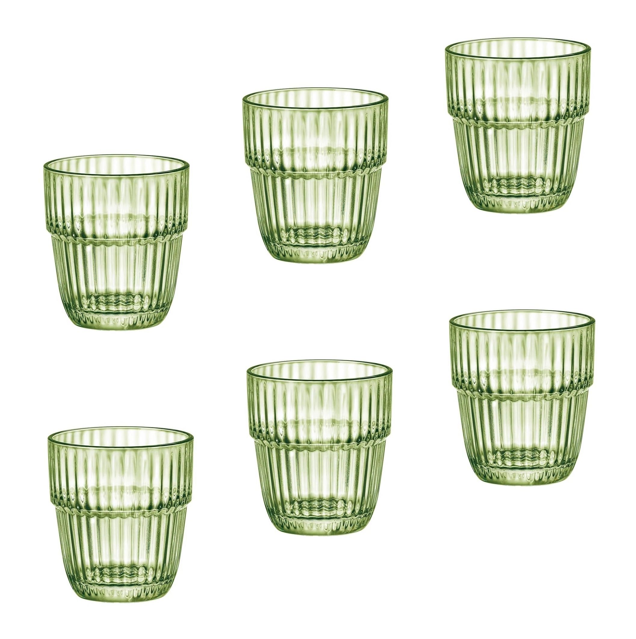 Bormioli Rocco Set di 6 bicchieri Barshine Rocks, Verde, 30,5 Cl
