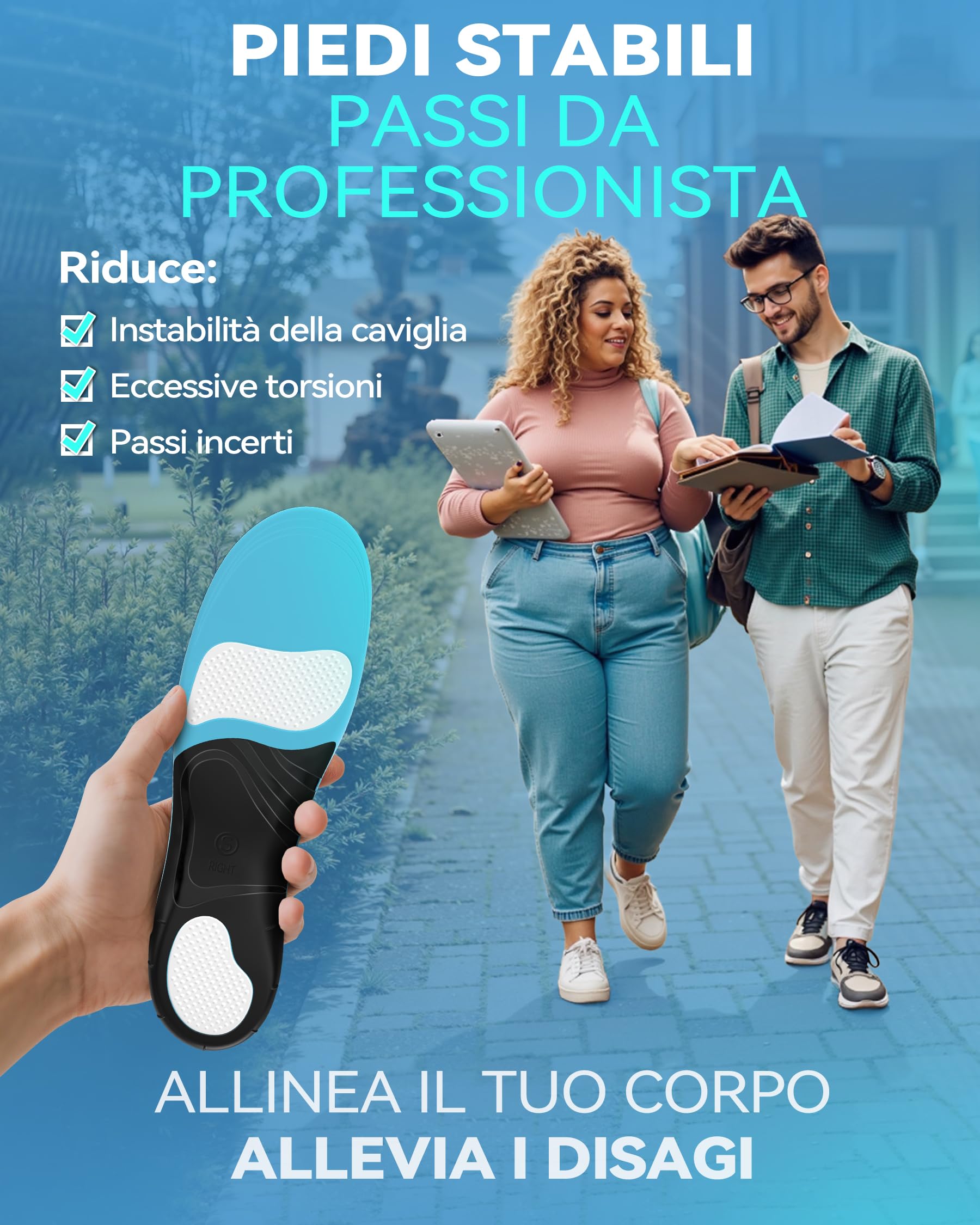 QBK Plantare Ortopedico, Solette per Fascite Plantare, adatte a persone con un peso superiore a 220 libbre, ideali per piedi piatti, dolore all’arco plantare e tallonite, M