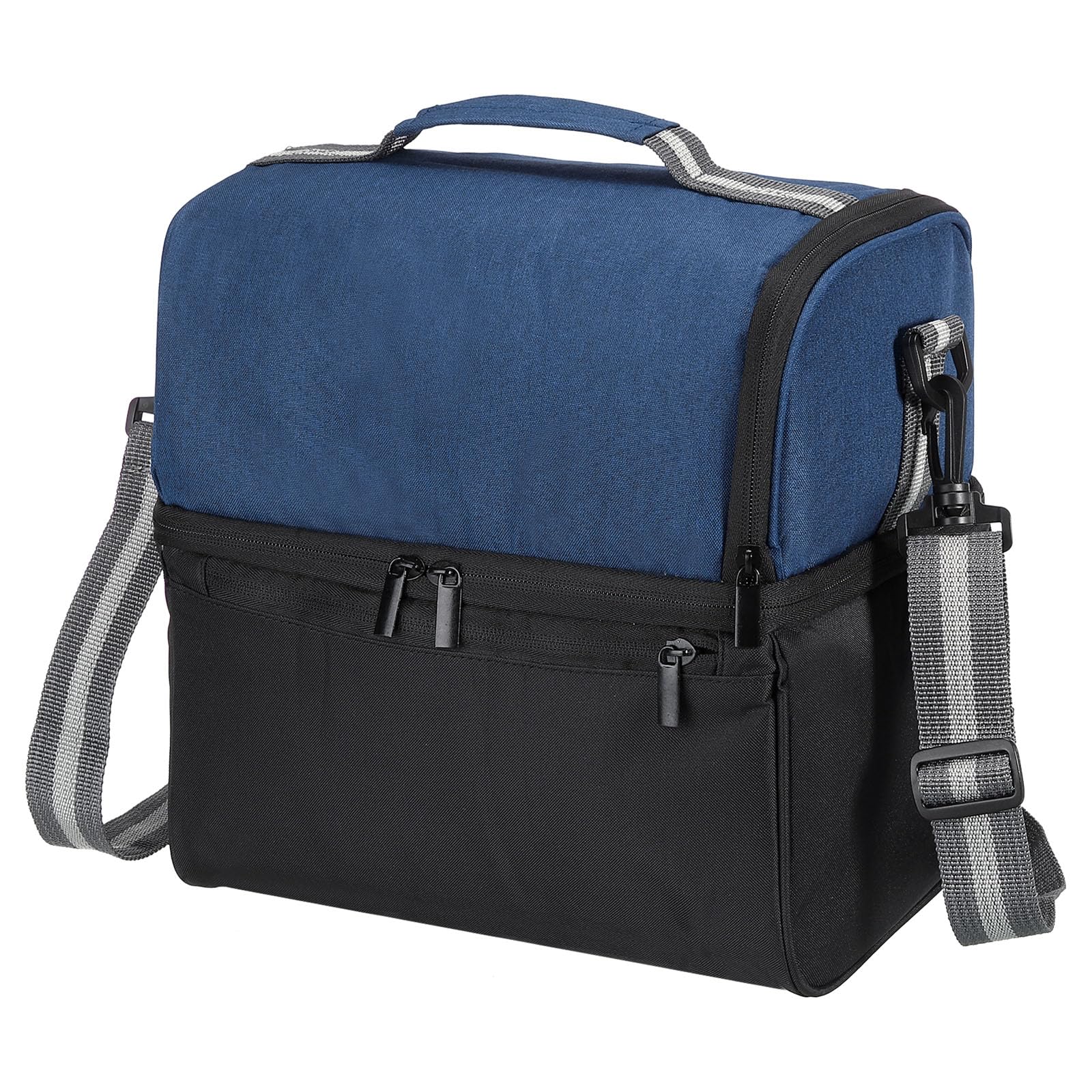 Sac à déjeuner isotherme en tissu Oxford imperméable, sac fourre-tout thermique portable, boîte à déjeuner, récipient alimentaire pour le travail, le bureau, le pique-nique en plein air, 26,7 x 18 x