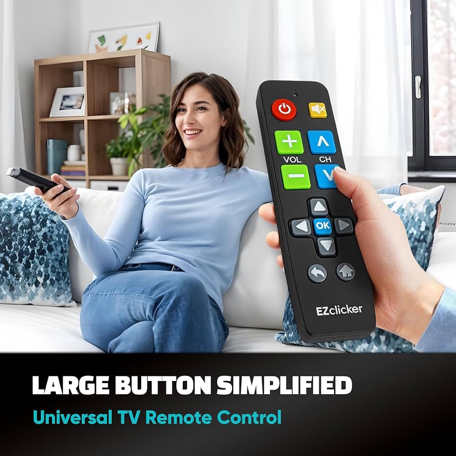 Amazon | EZclicker ビッグボタンユニバーサルテレビリモコン
