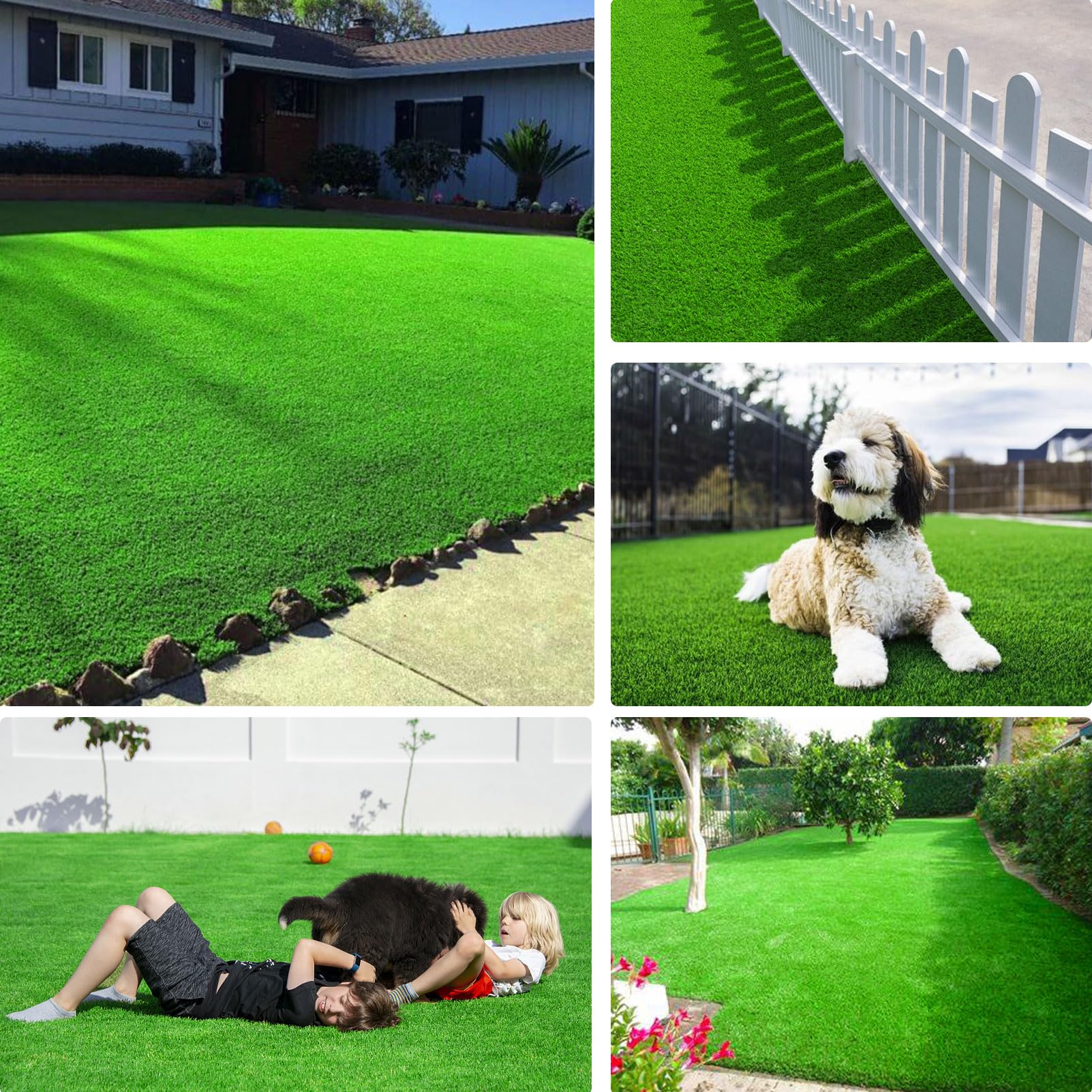 LVBAO - Tappeto erboso artificiale da 1,3 cm, altezza 1,3 cm, dimensioni personalizzate, per interni ed esterni, per cani e animali domestici, per giardino, cortile, balcone