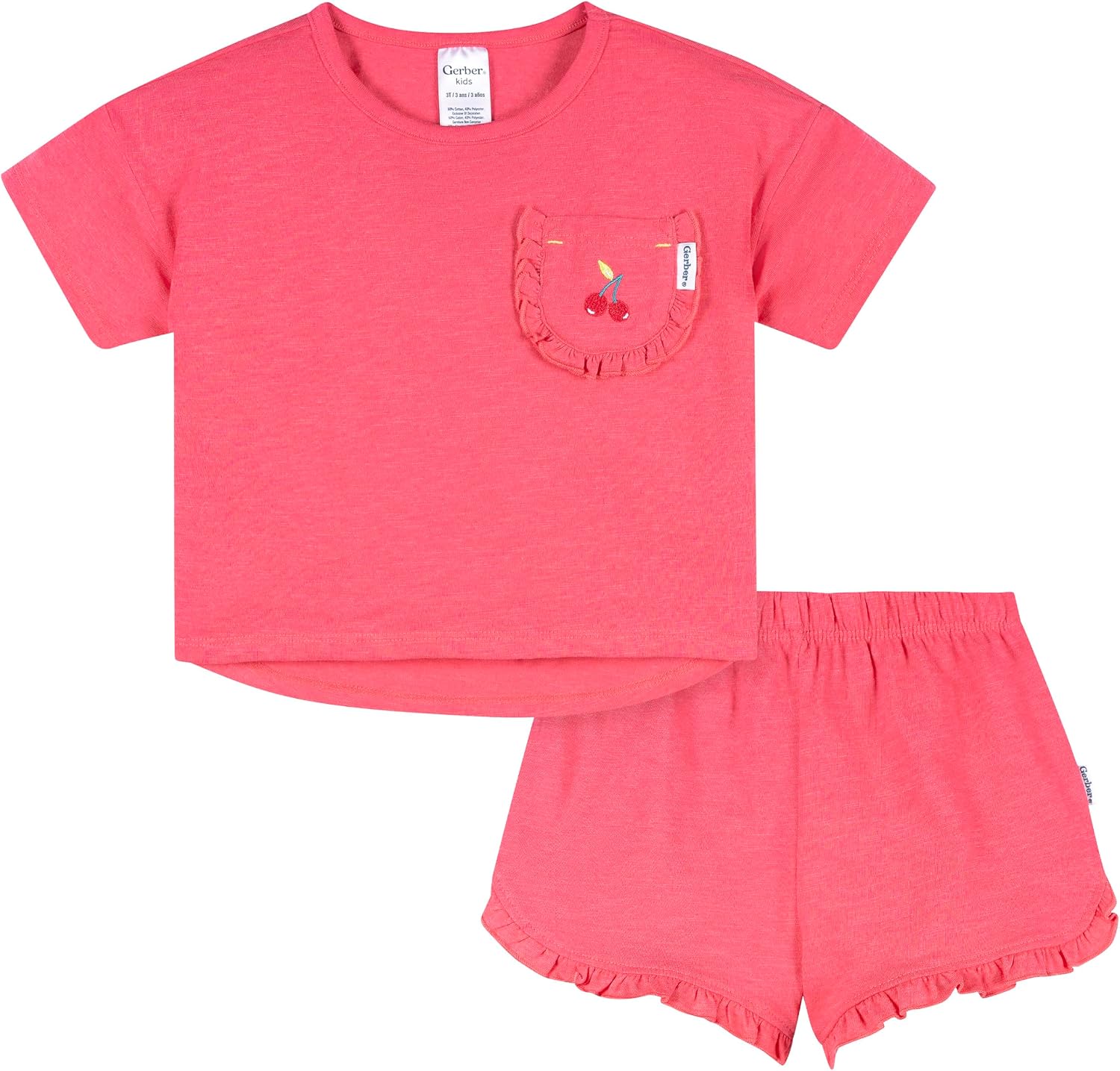 Gerber Baby Girls Shirt and Shorts Set