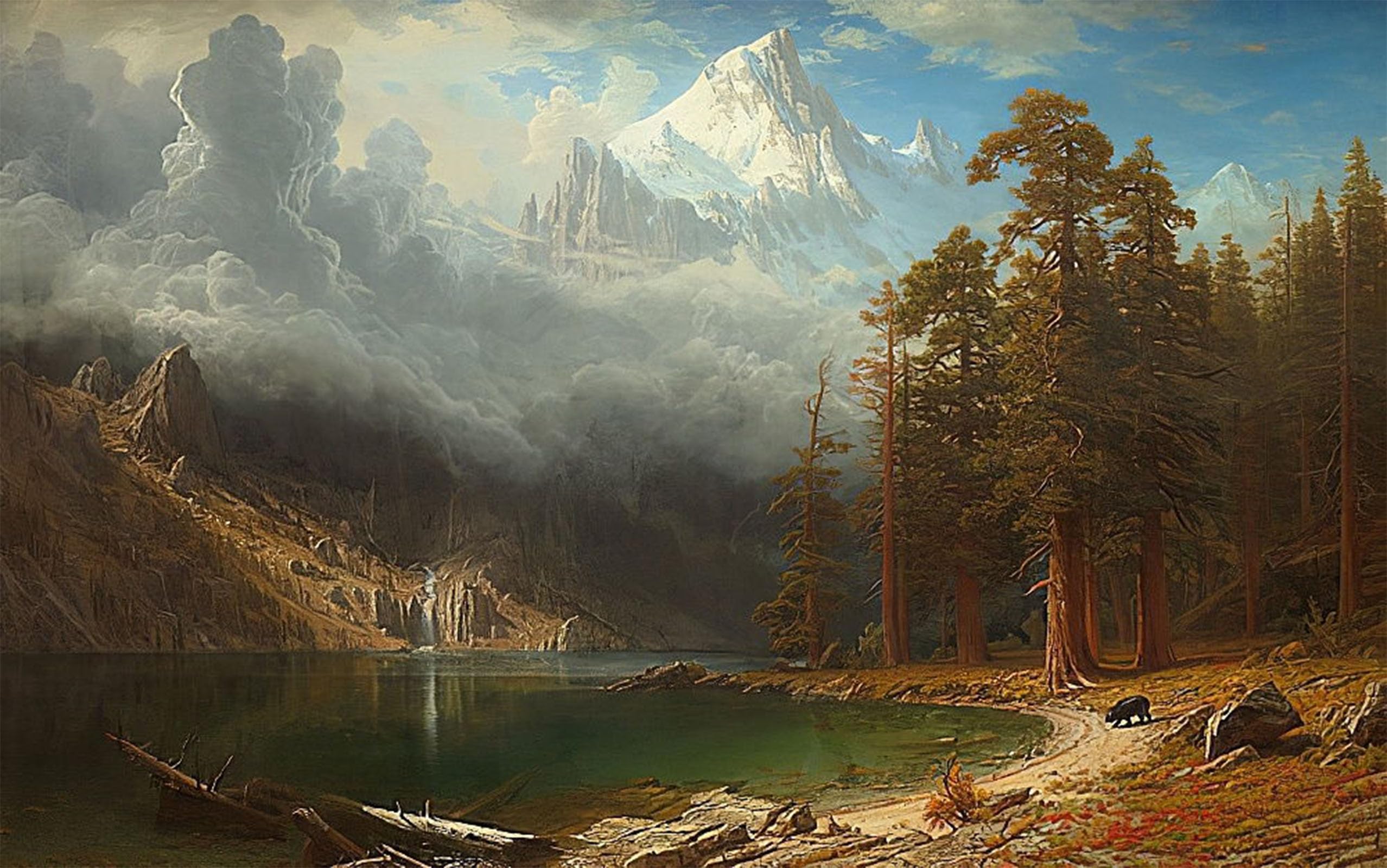 Artxlxxbn No Frame Famous Art Print Poster Vintage Wall Art Mount Corcoran By Albert Bierstadt Canvas Art Poster For Home Decor 60X90cm