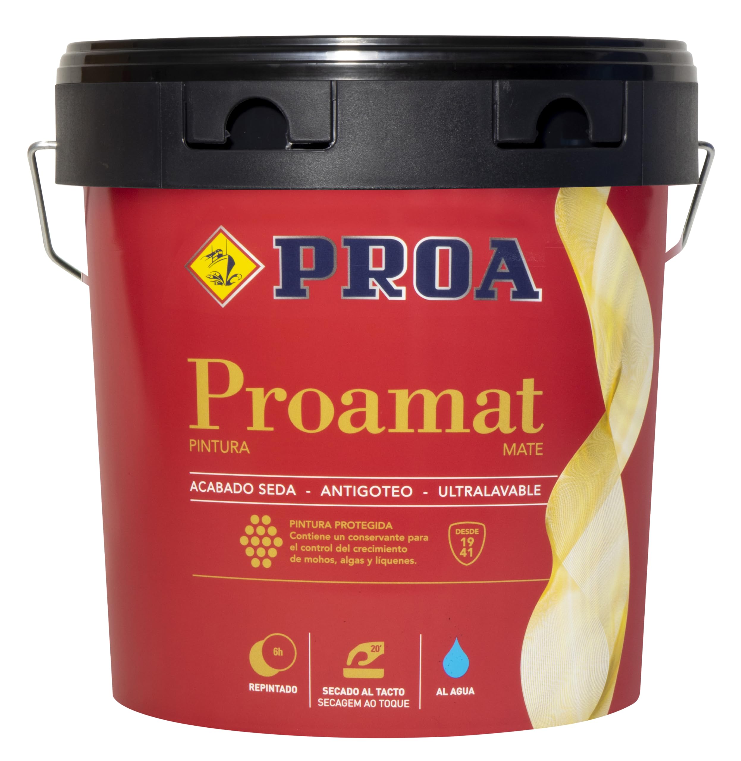 PINTURA EXTERIOR-INTERIOR MATE ANTIMOHO ANTIVERDÍN. Blanco. 4 L. PROAMAT