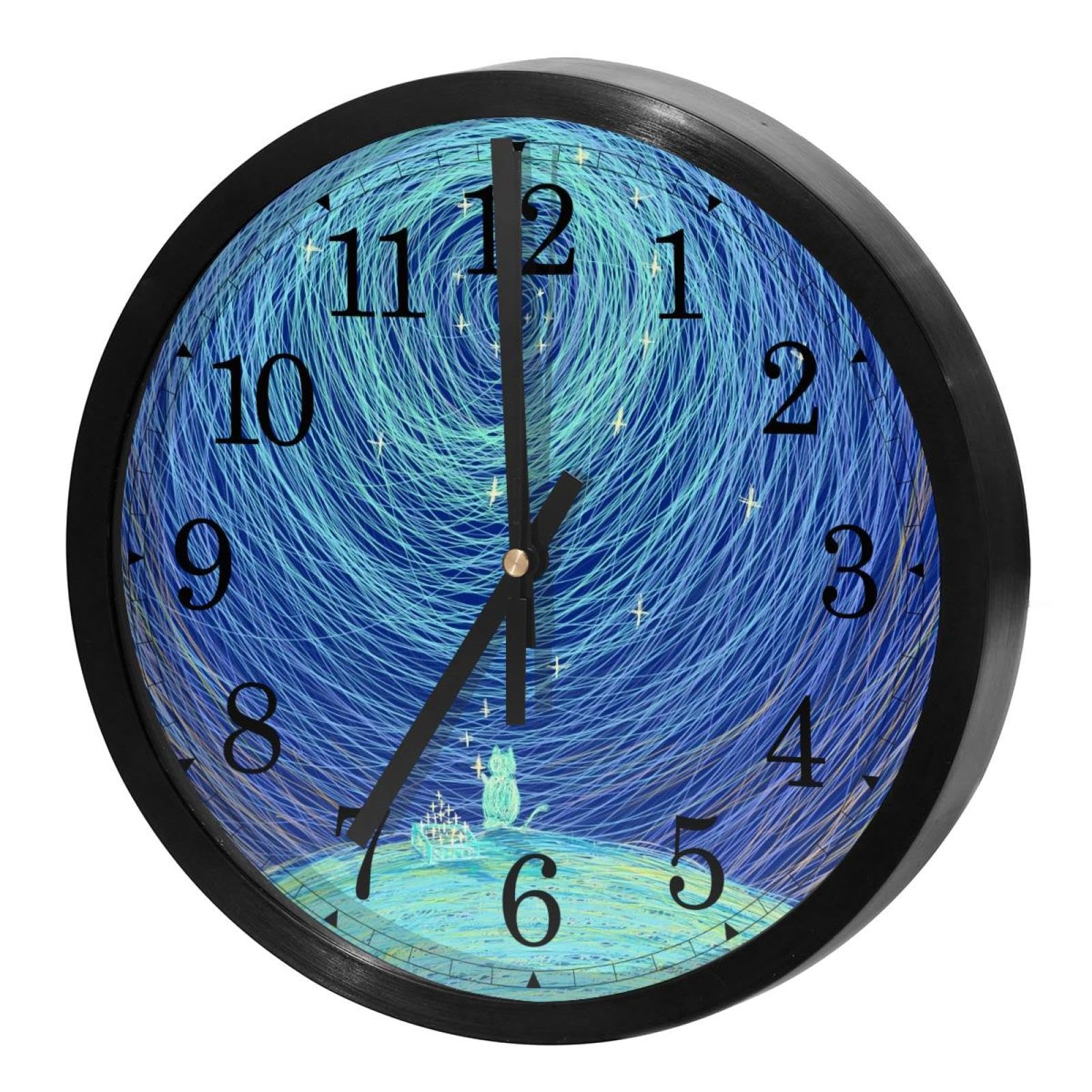 Horloge murale silencieuse à quartz ronde sans tic-tac à piles pour école et maison
