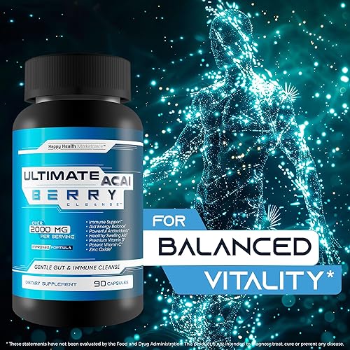 Miniatura 6 de Ultimate Acai Berry Cleanse Detox Pills - Nuestro mejor suplemento de bayas de acai cápsulas de limpieza suave de colon - Cápsulas de acai de