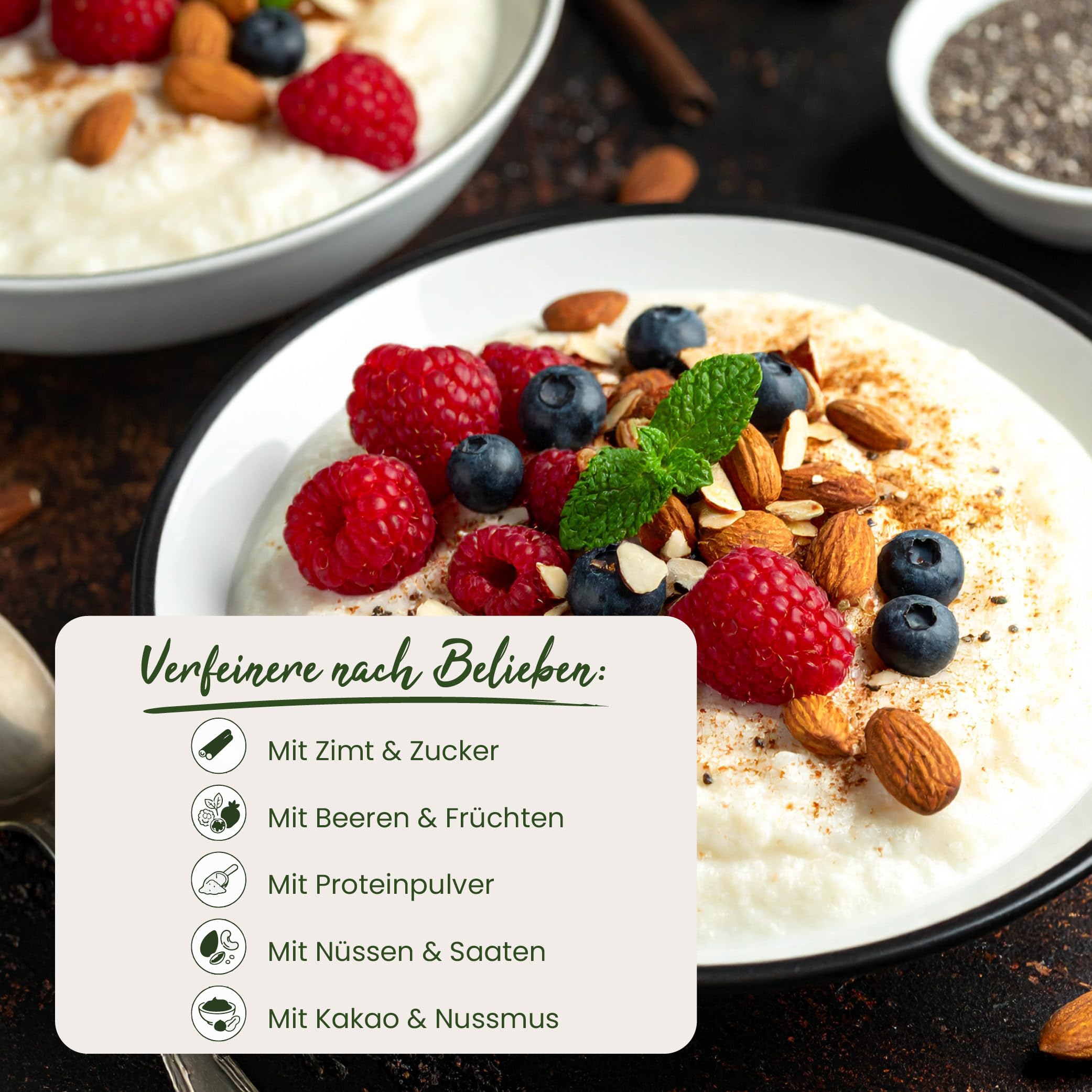 Instant Reispudding 15 kg Rice Pudding Reisgrieß neutral ohne Zucker & Zusätze Fitness Muskelaufbau Reismehl Taste Market