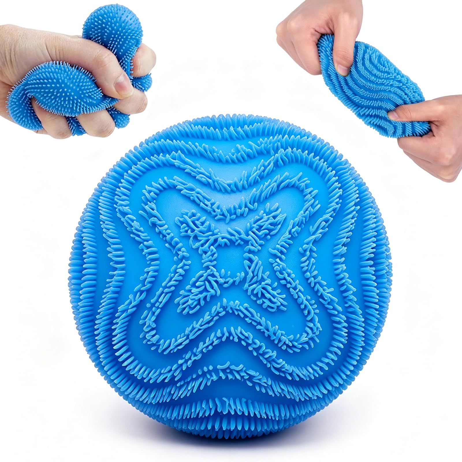Fuzz Ball Fidget Stress Toy, Squishy Fidget Toys, Slow Rising Squishies Stress Balls, Sugar Squishy Toys, Sensory Squeeze Toy for Anxiety Stress Relief, Party Bag Fillers