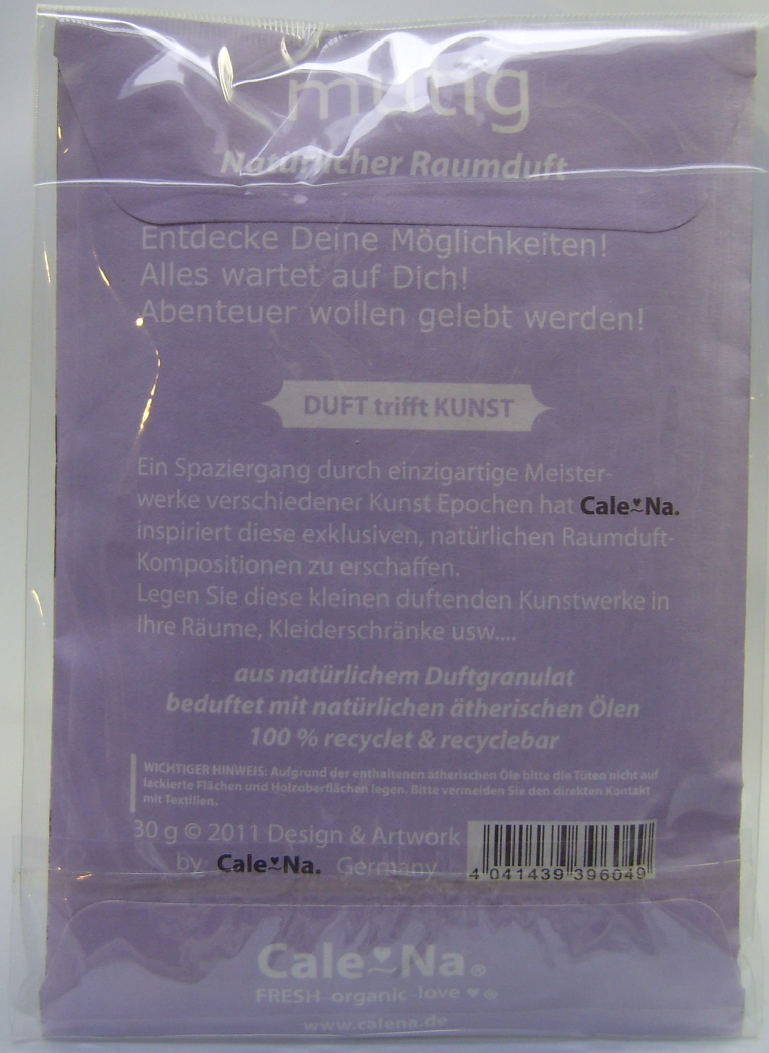 Cale~Na, Natürlicher Raumduft (mutig)