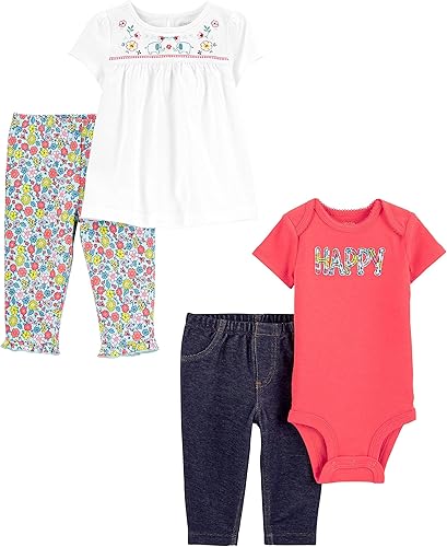 Miniatura 2 de Simple Joys by Carter's Baby Girls' 4-Piece Bodysuit