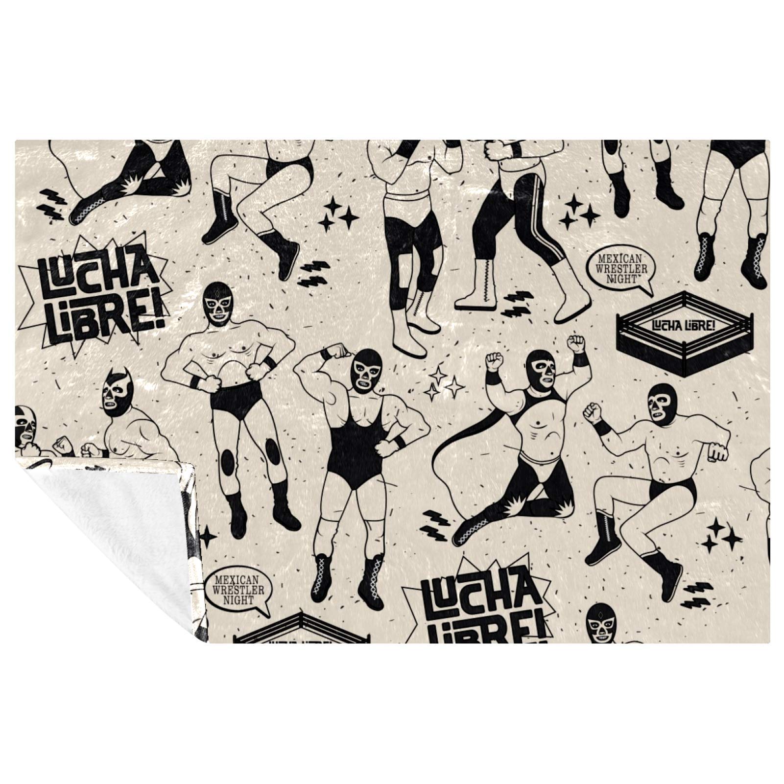 Couverture douce de plage Lucha Libre 150x100 contre le vent frais