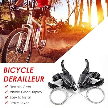 Amazon.co.jp: シフトレバー 自転車シフター ワイヤー付き EF500