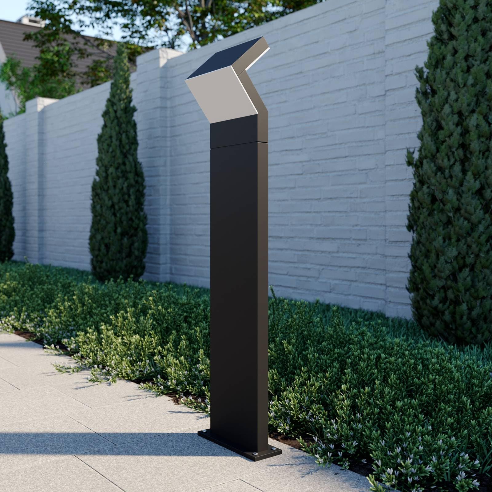 Arcchio Lampada LED da esterni (Moderno) colore Nero, in Alluminio lampadina inclusa lampioncino paletto luminoso lampada viale lampione