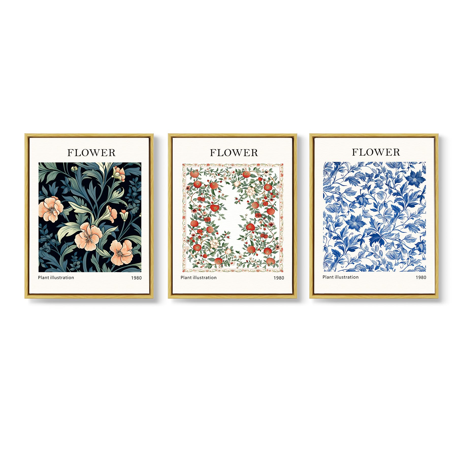 JBER Set of 3 Canvas Wall Art, Modern Poster Prints for Walls Bedroom Living Room Wall Table Decoration, Beautiful Gift