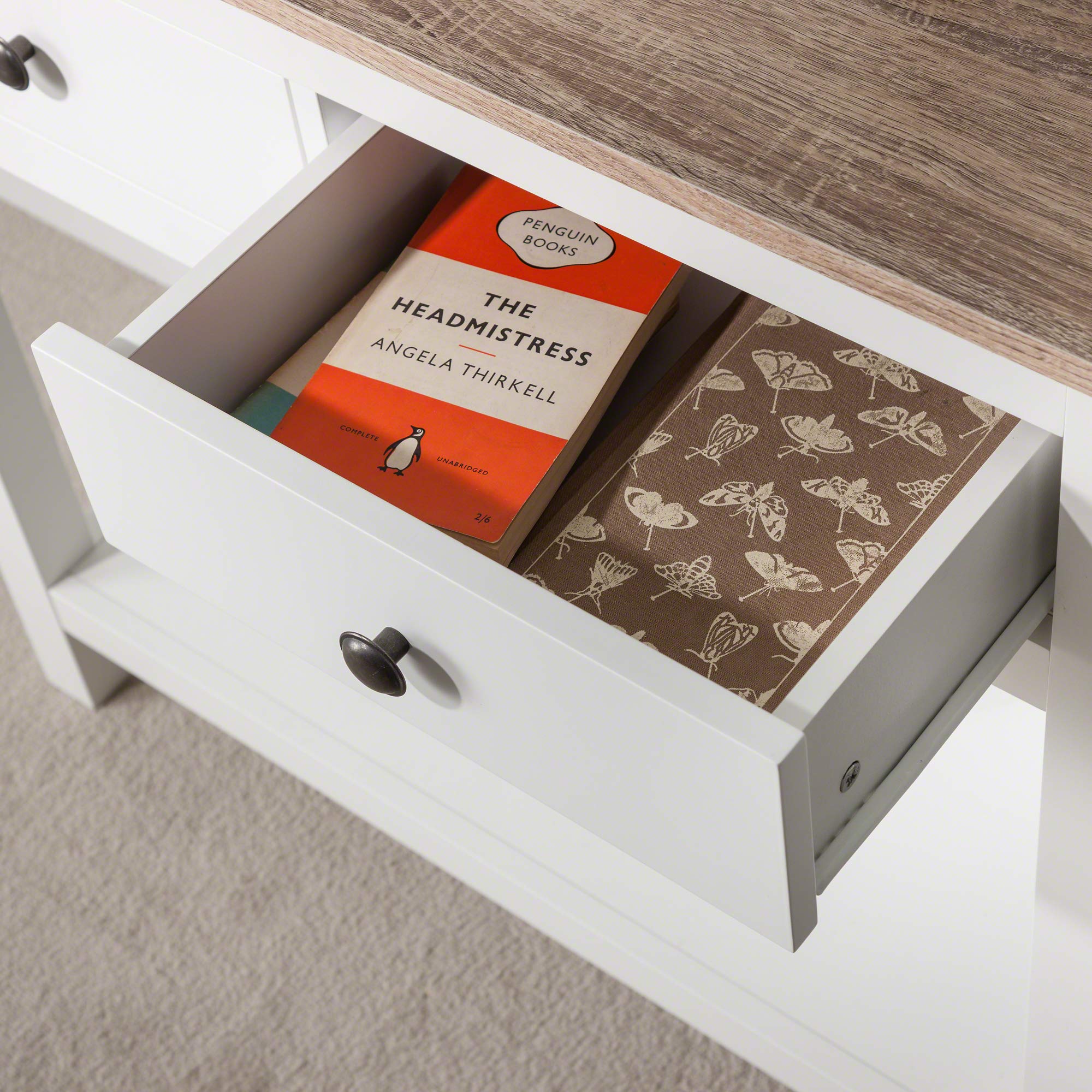 Laura James White Console Table Drawers White Desertcart Cyprus