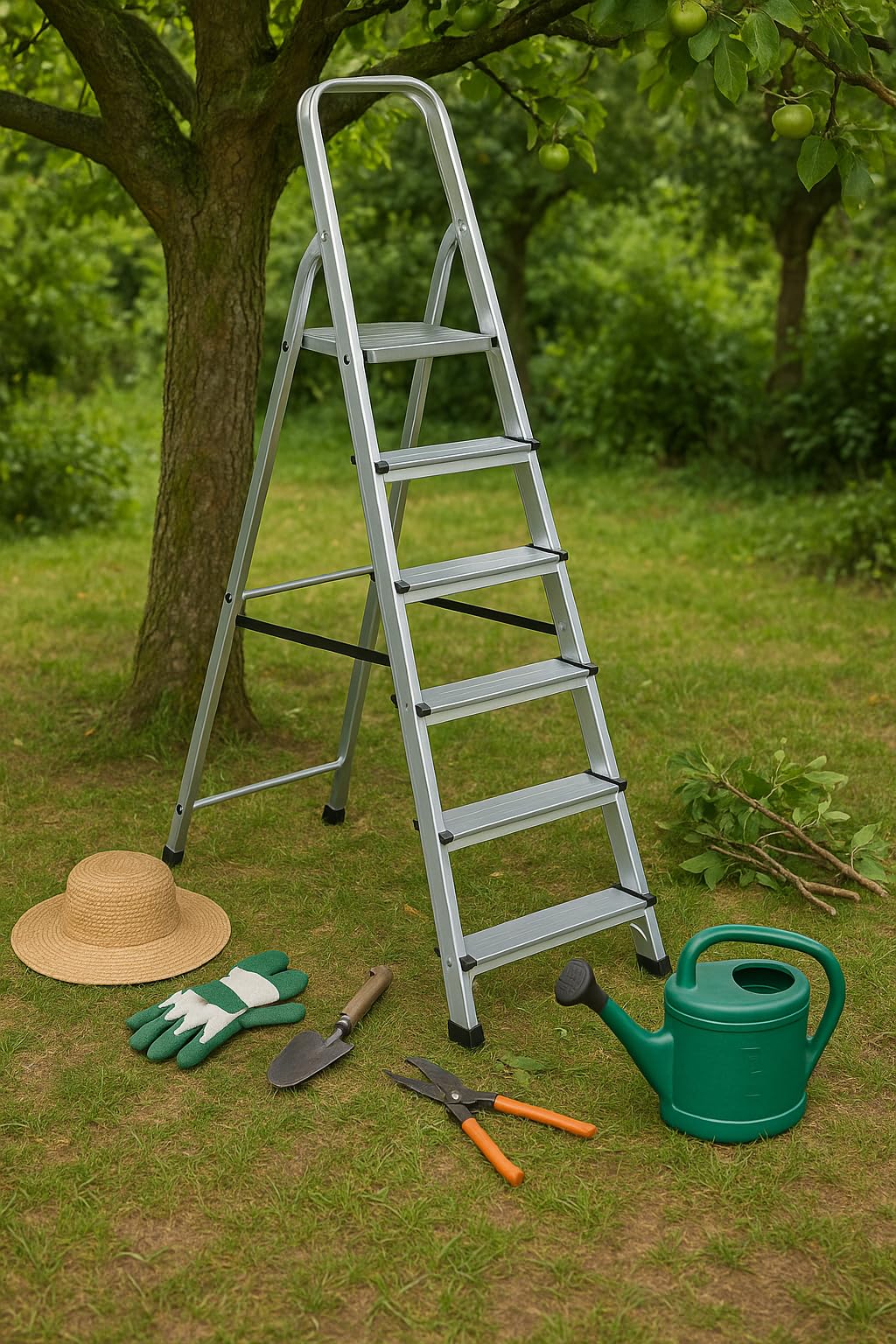 Linea Garden Friend Scala Alluminio Everest 6 gradini per Uso Domestico e bricolage Portata Max 150 kg