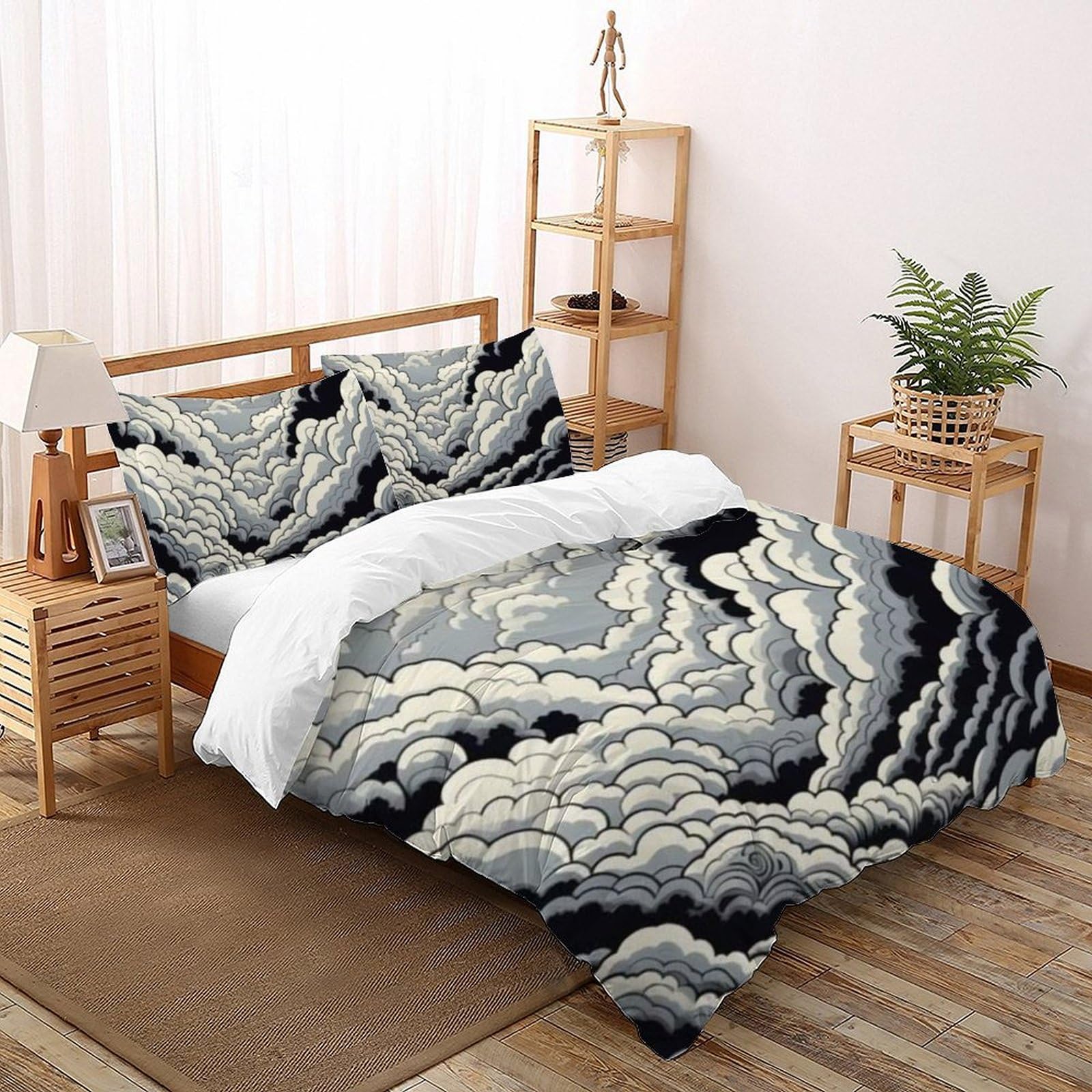 Housse de couette 220x240cm pour lit enfant imprimé 3D et nuits douces en microfibre