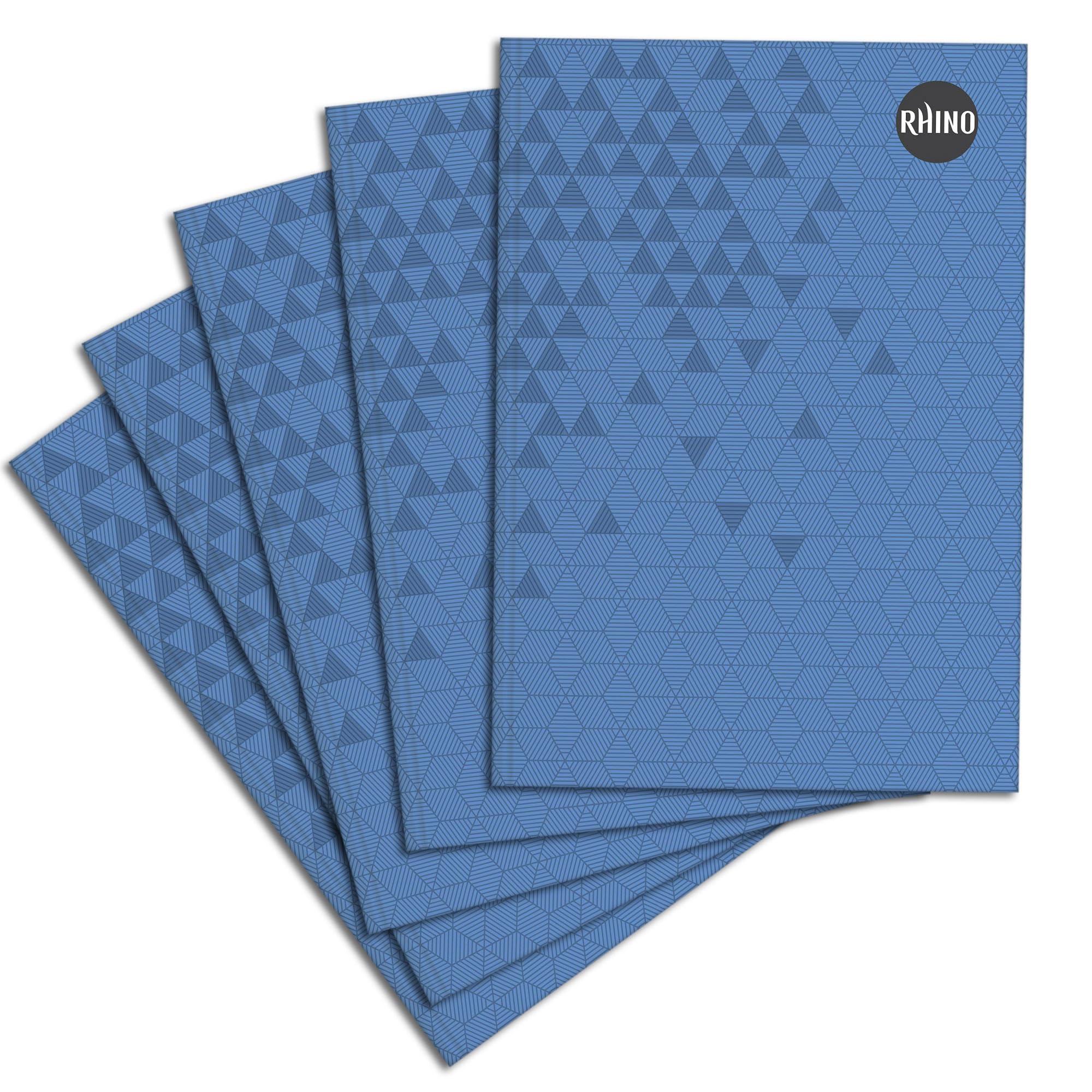 Rhino A5 Blue Notebook, 192-Page / 8mm Lined Writing Book, 50-Pack, Hardback & Casebound Pad, School & Office Stationery Supplies