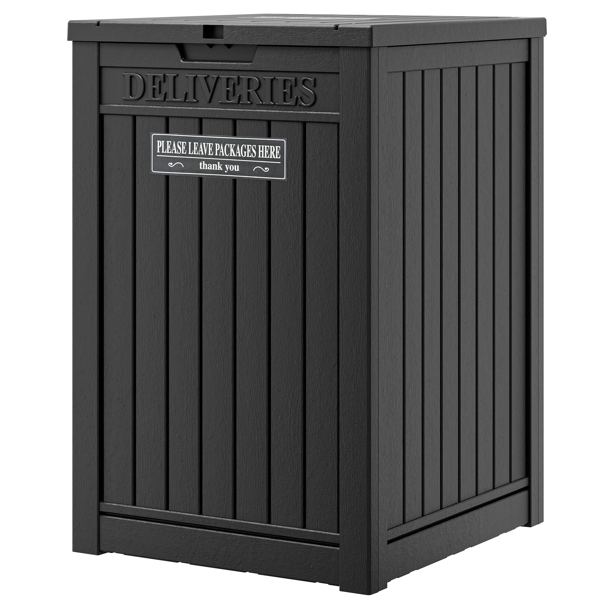 Package Delivery Box for Outside, 48 Gallon Storage with Lockable Secure, Large Resin Outdoor Package Drop Container