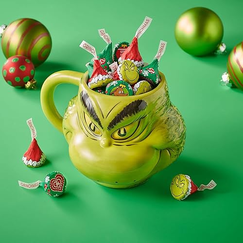 Miniatura 4 de HERSHEYS KISSES Grinch - Caramelos de chocolate con leche Navidad bolsa de 95 onzas