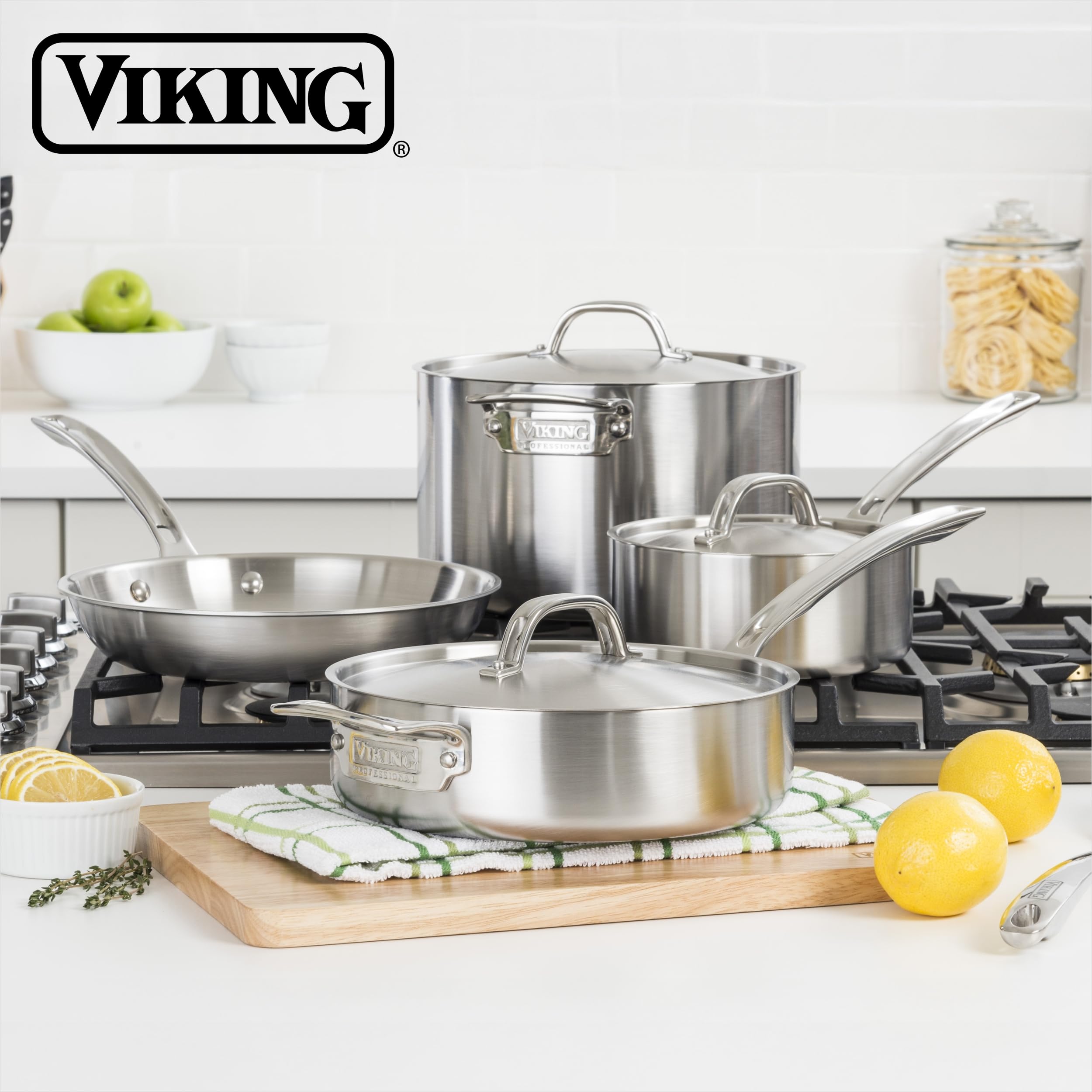 Amazon.com: Viking 5-Ply Stainless Steel Casserole Pot with Lid