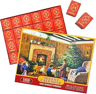 Advent Calendar 2023, 24 Parts Jigsaw Puzzles Countdown To Christmas, 1008 Pieces Christmas Jigsaw Puzzles, Surprise Countdown Calendars, 24 Days Christmas Advent Calendar