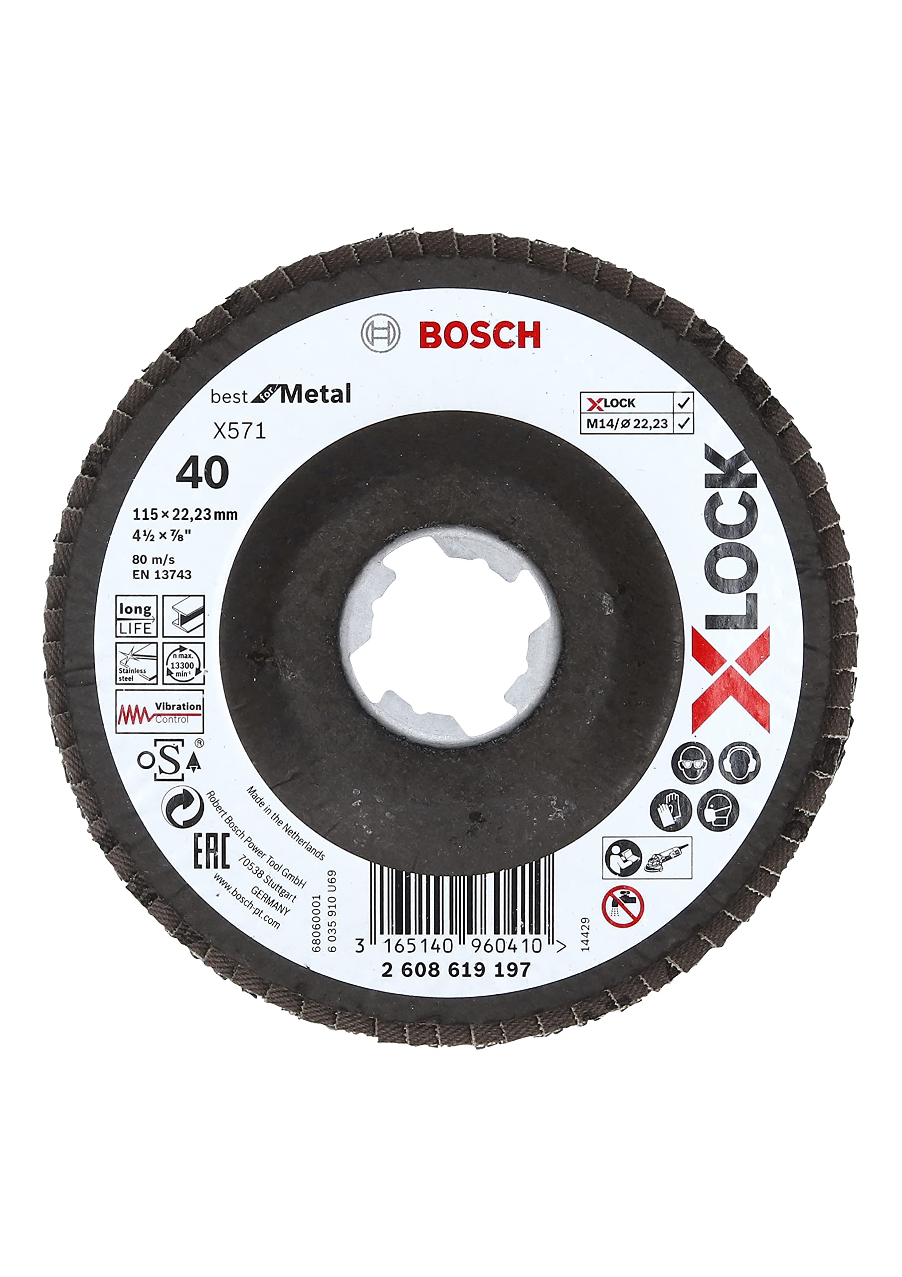 Bosch Accessories, Professional X-LOCK Ensemble système Kit universel et mini broyeur GWX 750-115 X-LOCK, pour Multi Matériel, Métal, Céramique, Ø 115 mm, Accessoire Meuleuses Angulaires