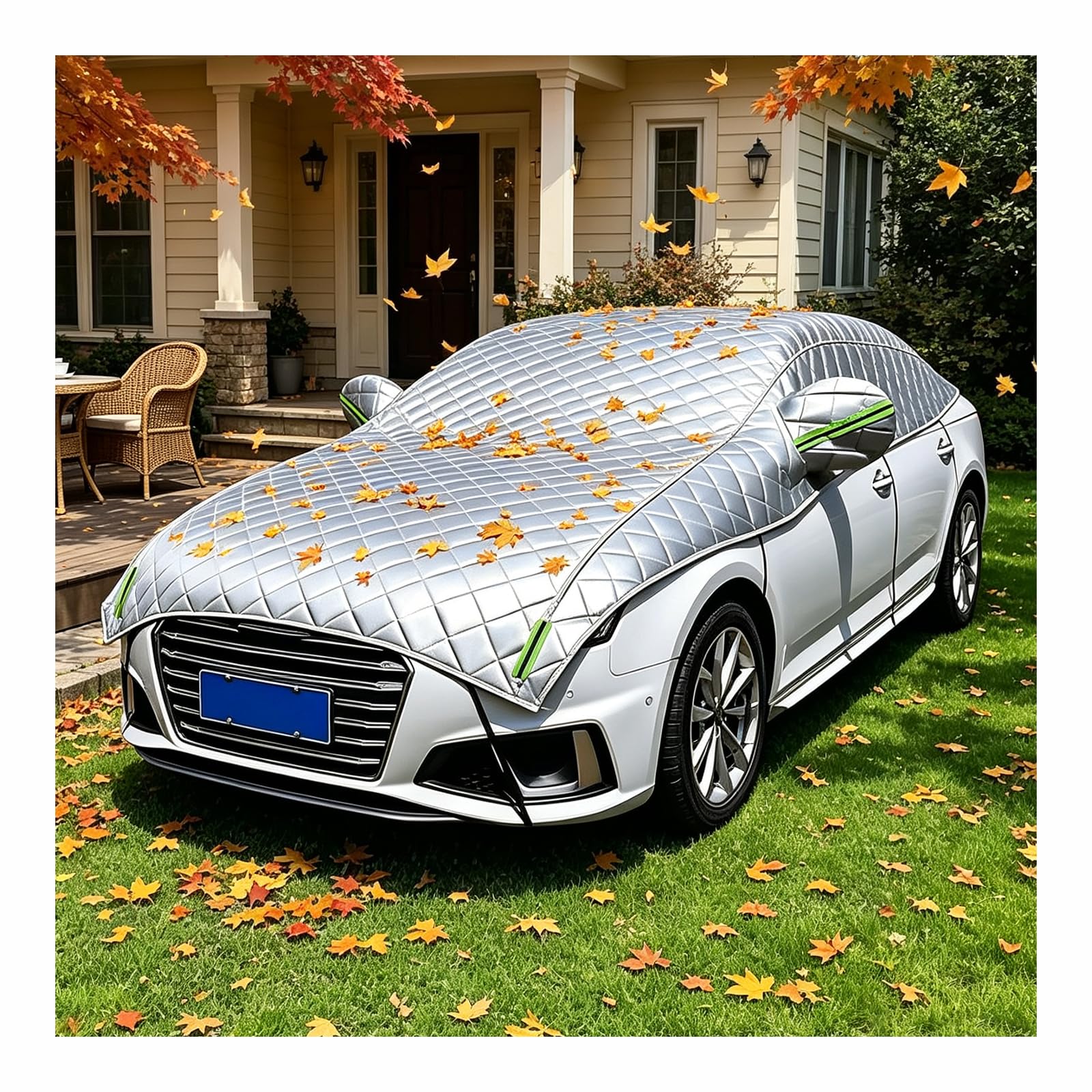Housse Voiture Anti Grele pour Suzuki Swift 1983-2025, Demi-Housse Auto Protection Imperméable Grele Rayure, Tous Temps Extérieur Voitures, Convient à Toutes Les Saisons