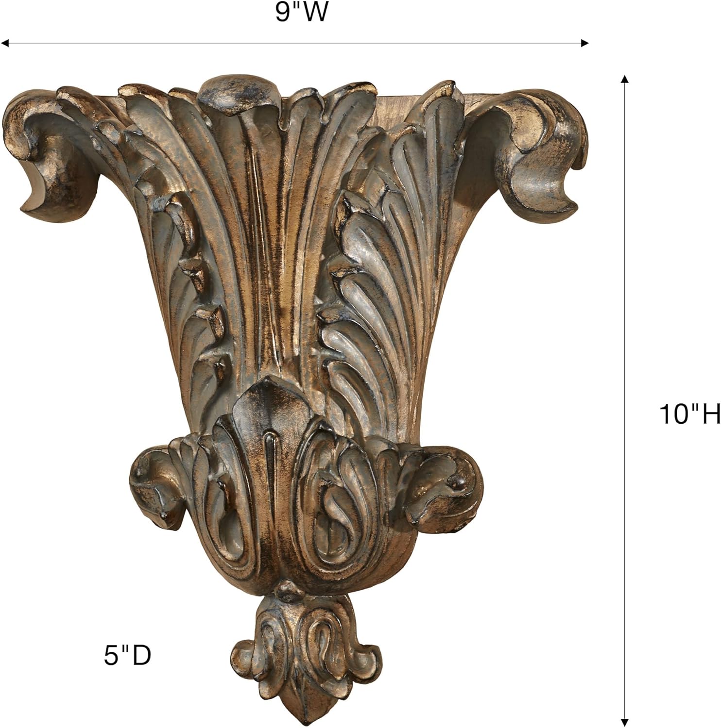 Acantha Weathered Bronze Wall Pocket Vase