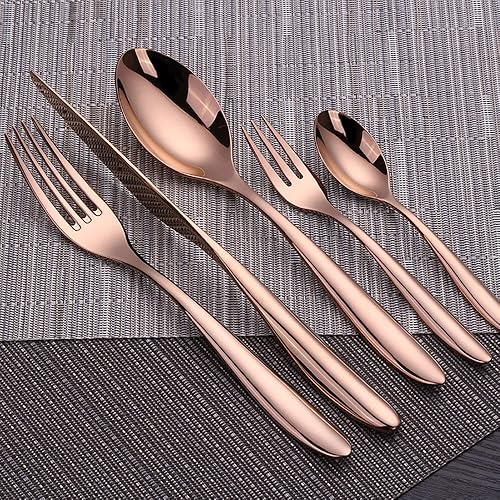 Miniatura 1 de Juego de cubiertos de 40 piezas para 8 juego de cubiertos de acero inoxidable de alta calidad juego de cubiertos pulidos con espejo juego de vajilla