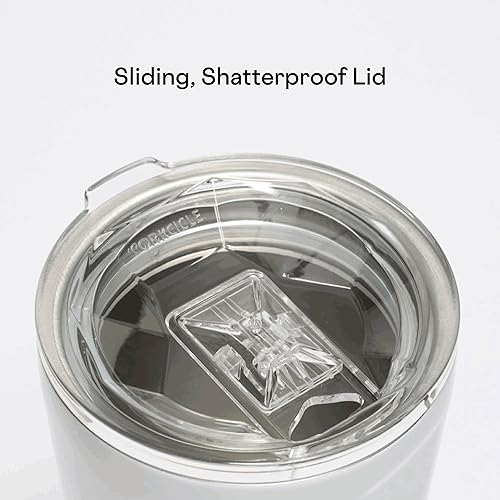 Miniatura 7 de Corkcicle Taza de café, taza de café de viaje aislada con tapa, acero inoxidable, a prueba de derrames, para café, té y cacao caliente, azul marino